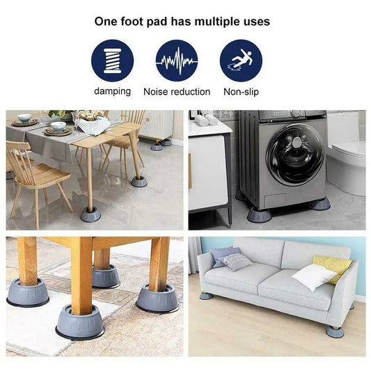 "4Pcs Anti-Vibration Washer Pads – Non-Slip Shock Absorbers"